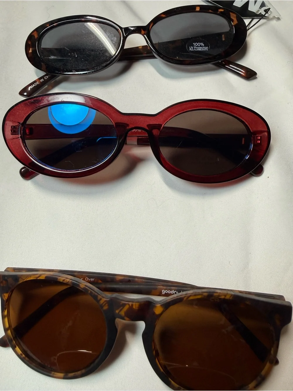 Lot of 4 Women's Sunglasses: Goodr, Jessica Simpson, Madein NWT & Retro Red Oval